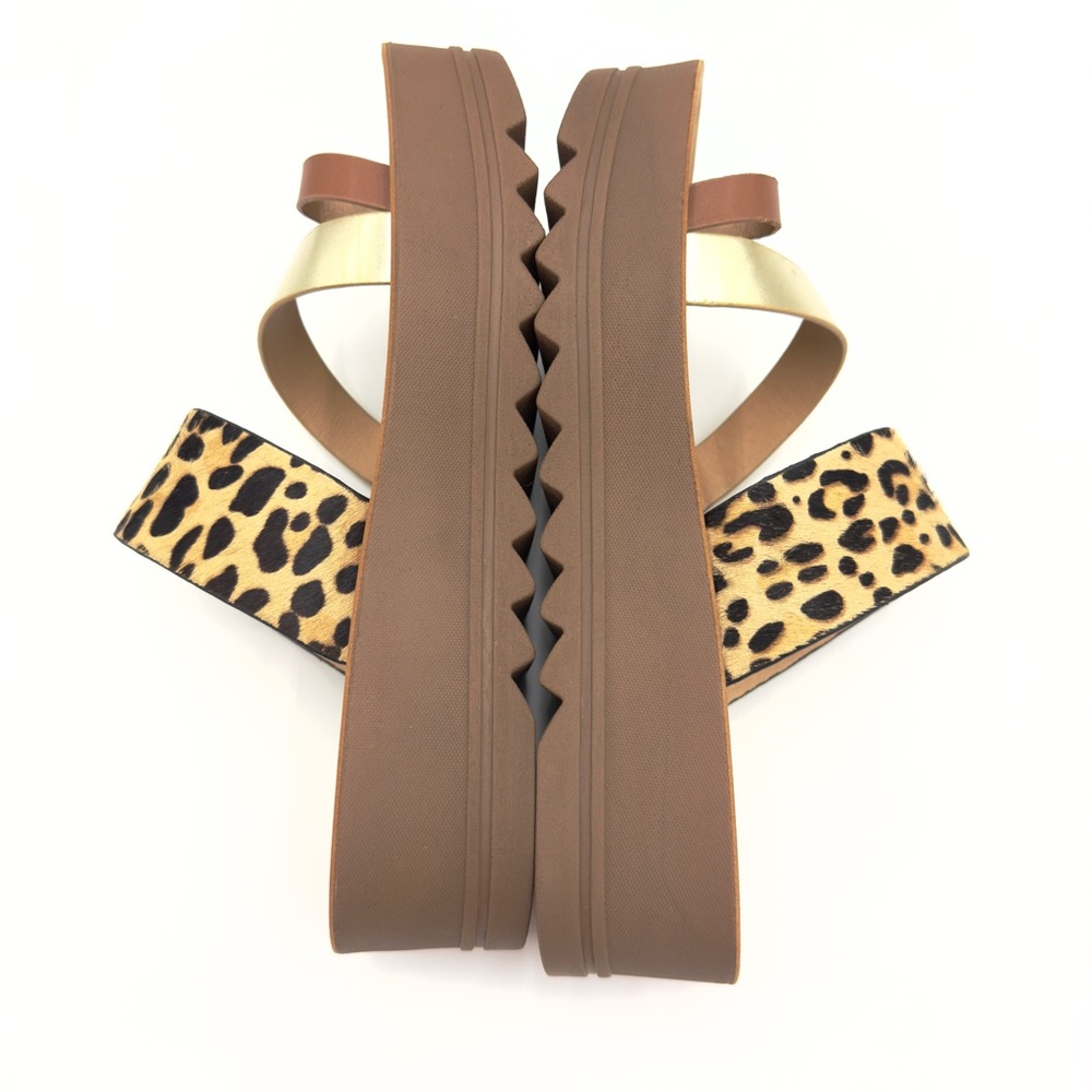 Xappeal Leopard Print and Gold Women's Platform Sandals NWOT - Picture 6 of 7